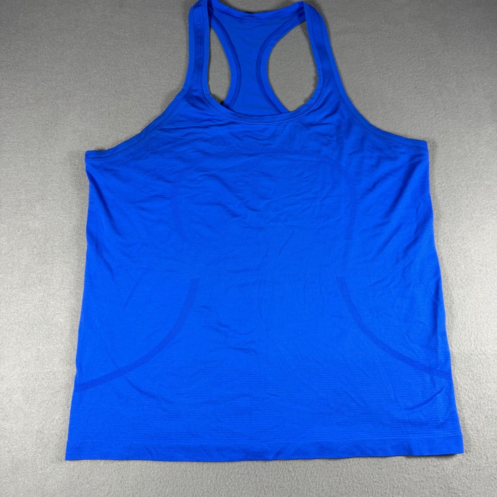 Lululemon Womens Swiftly Tech Racerback Tank Top Size 14 Blue Athletic Running